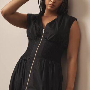 The Tommie Zip-Front Midi Dress By Maeve